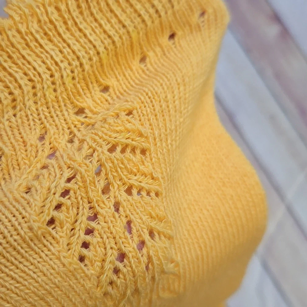 Toddler Baby Girl Yellow Knit Knee High Socks Vintage Style Holiday Accessory